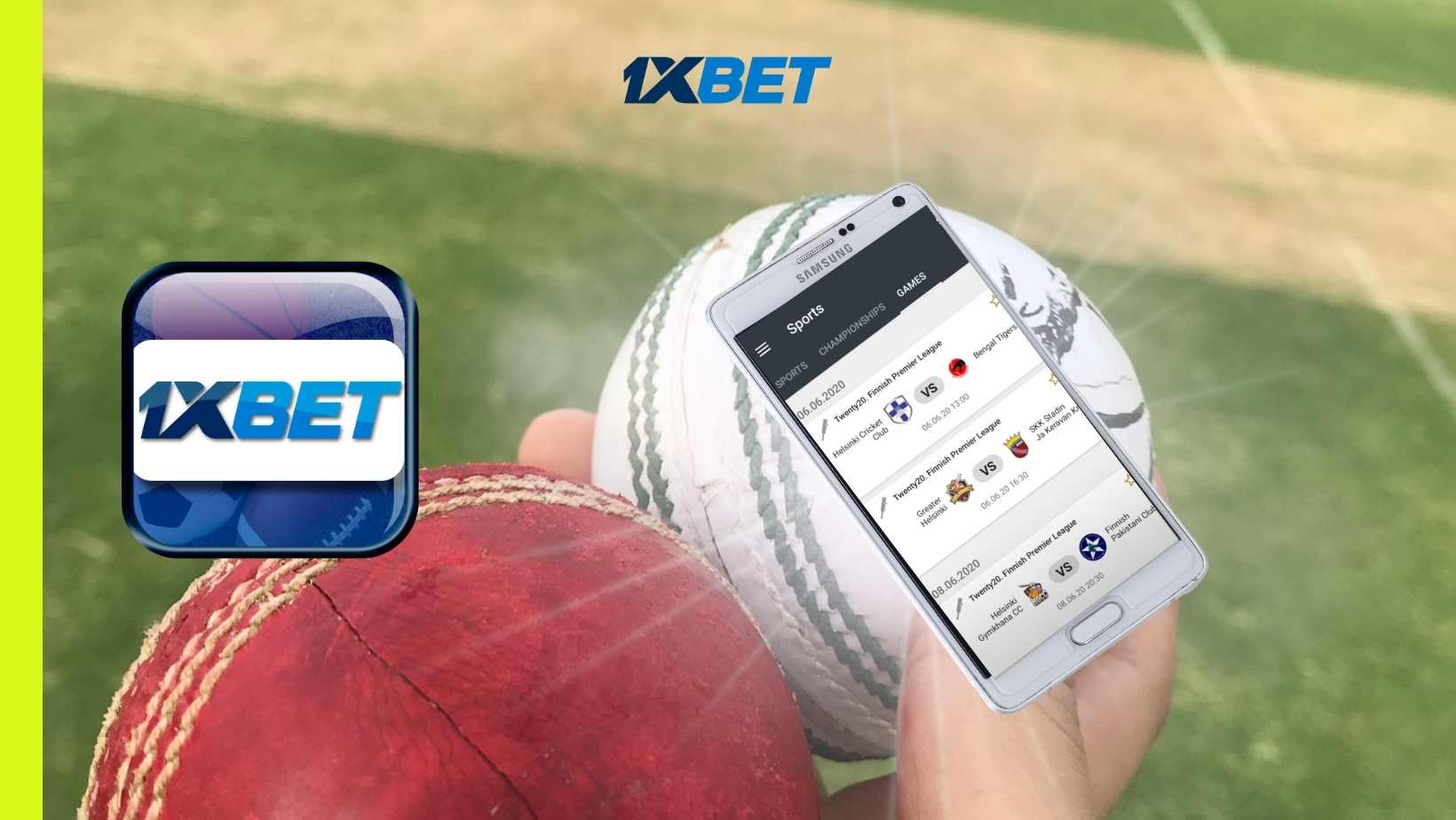 The 1xbet app for betting on cricket in India
