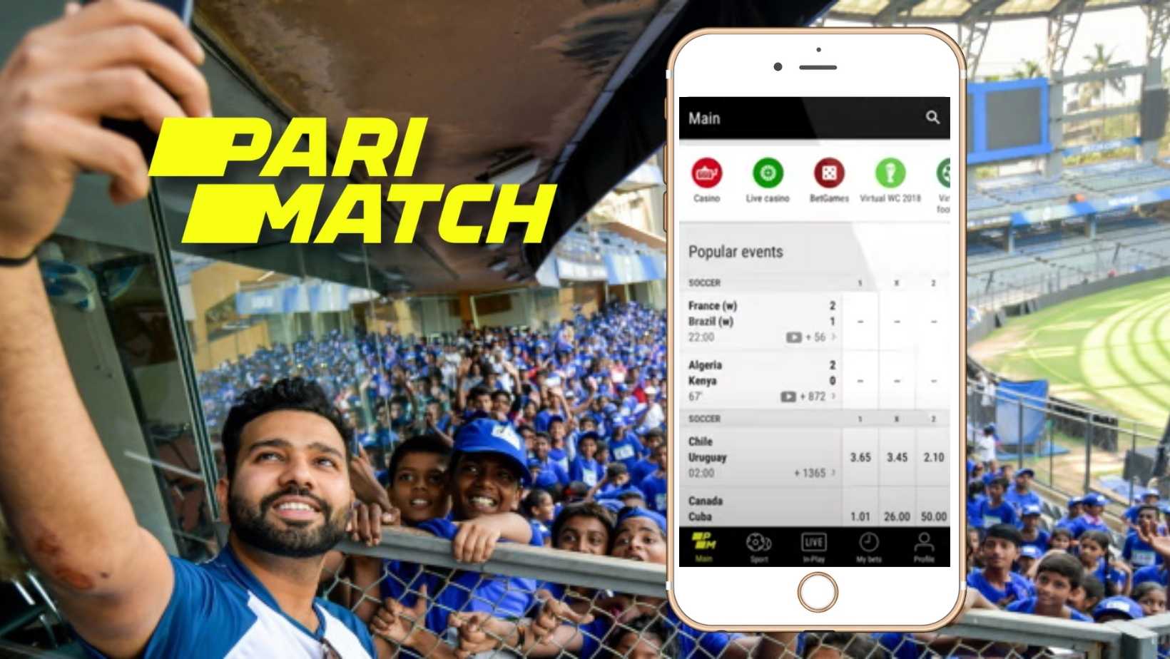 Parimatch betting application in India